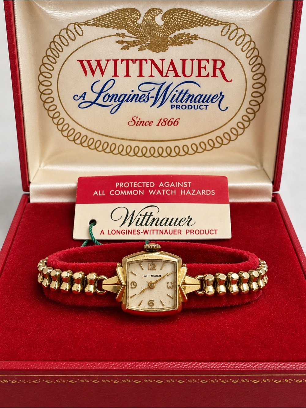 Vintage Wittnauer 17J Mechanical Watch 10K Gold Filled Working w/ Box